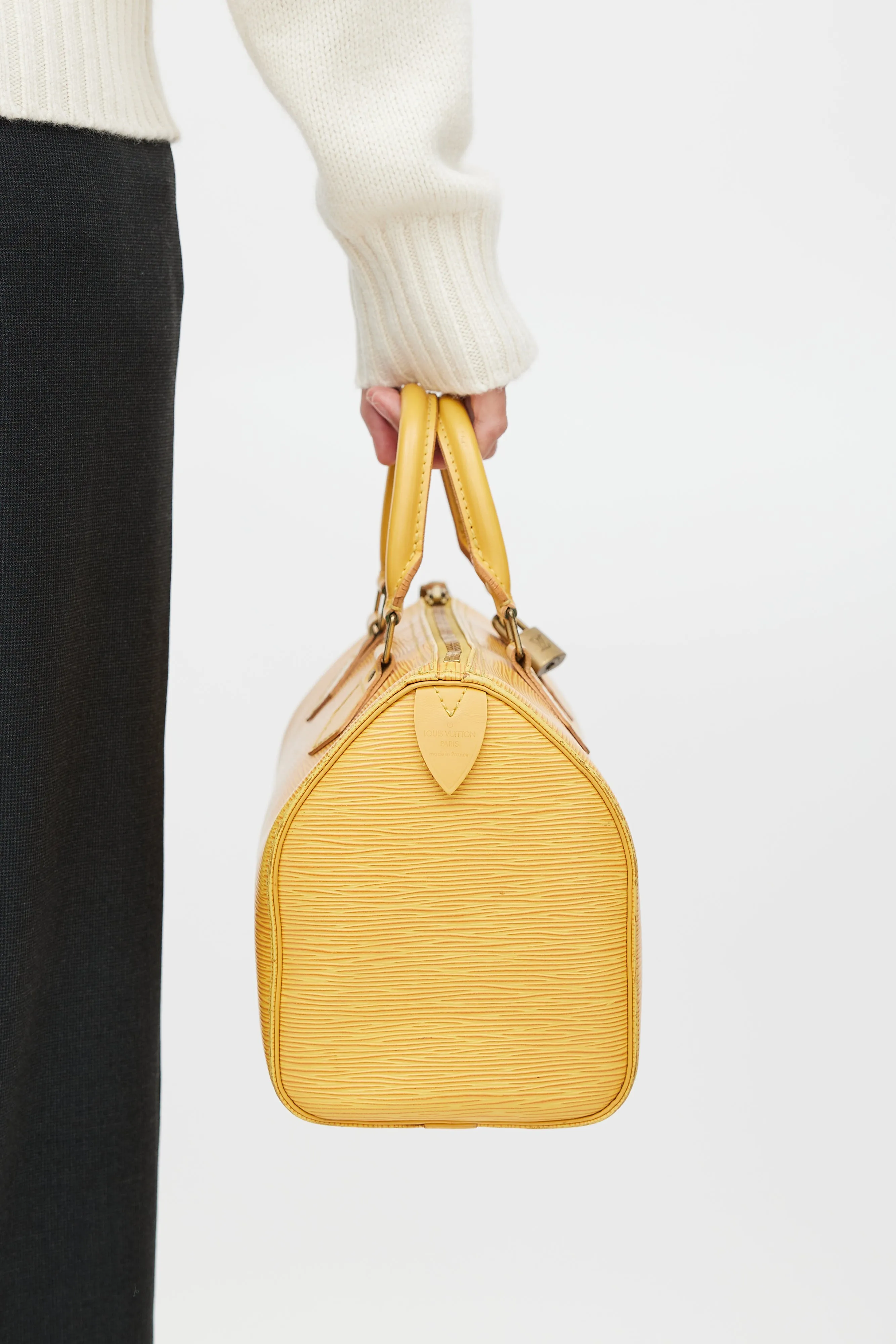 1992 Yellow Epi Leather Speedy 25 Bag