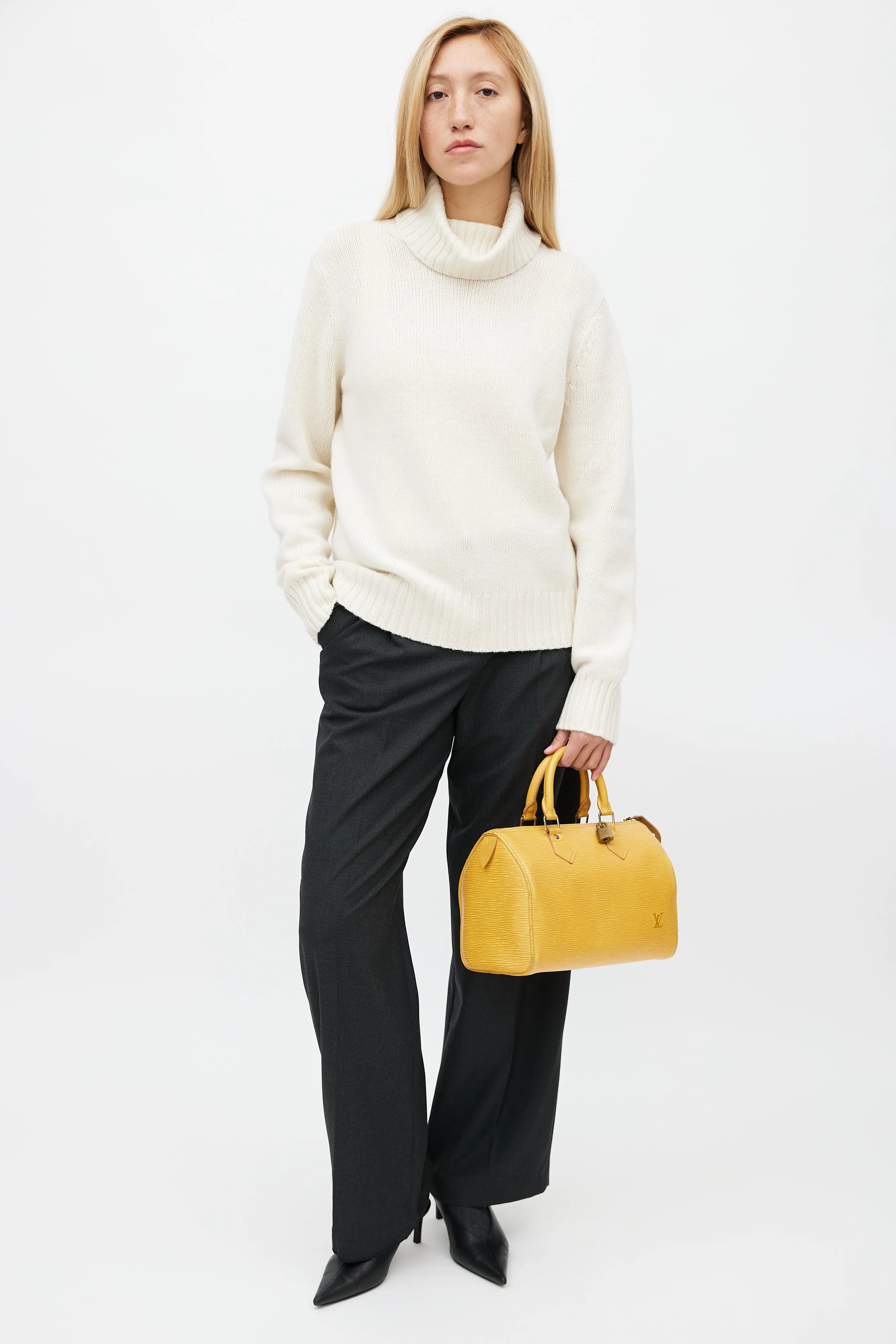 1992 Yellow Epi Leather Speedy 25 Bag