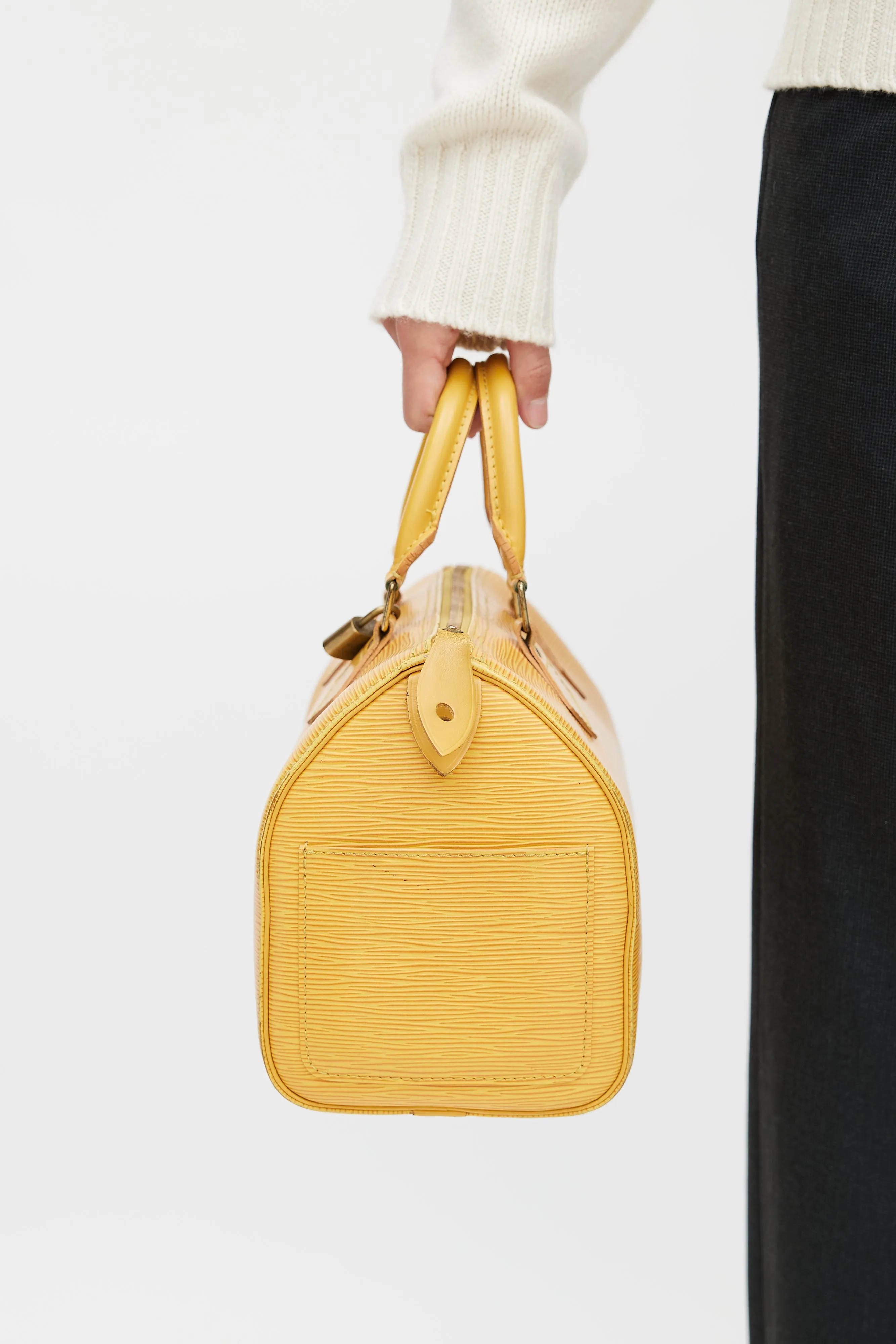 1992 Yellow Epi Leather Speedy 25 Bag