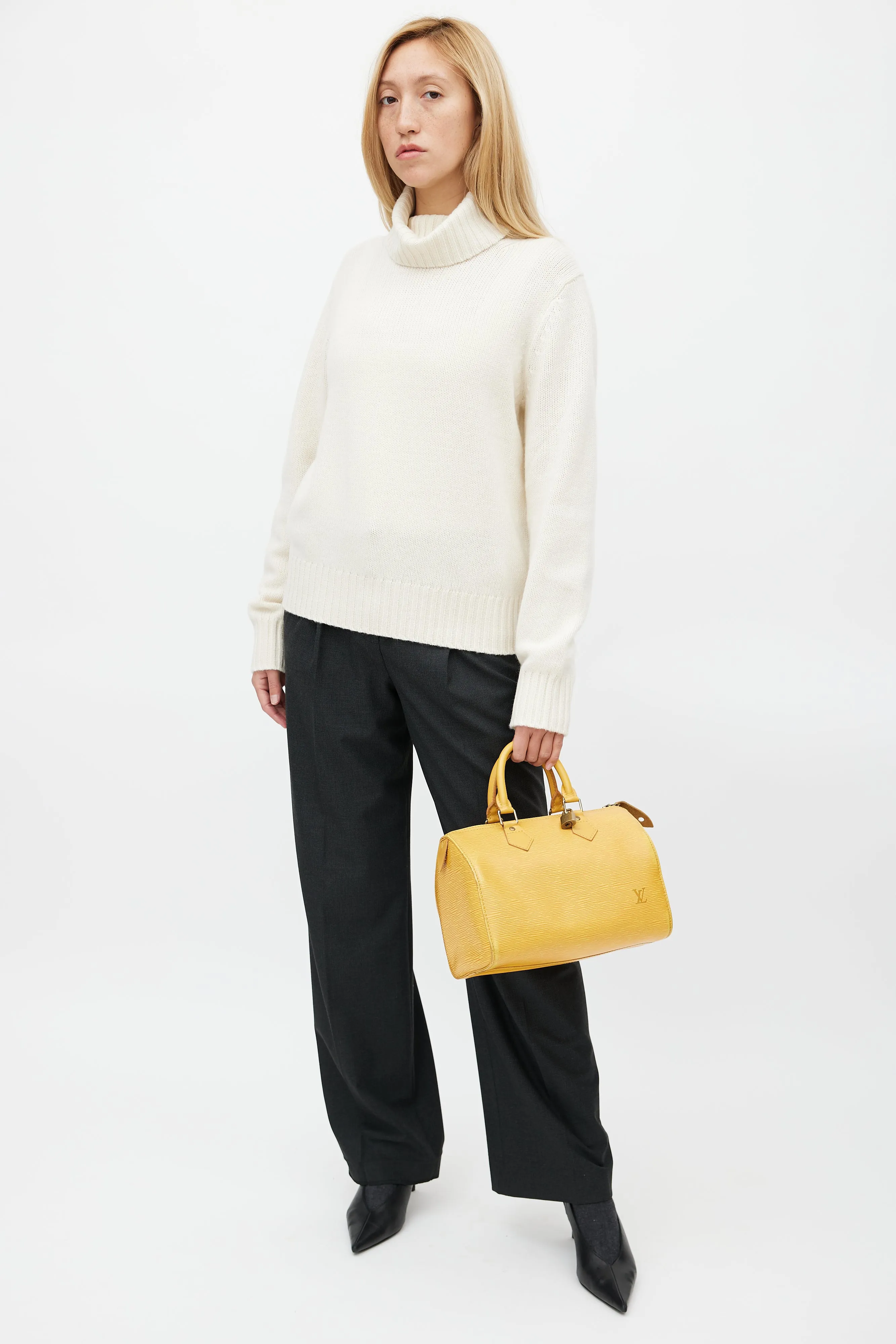 1992 Yellow Epi Leather Speedy 25 Bag