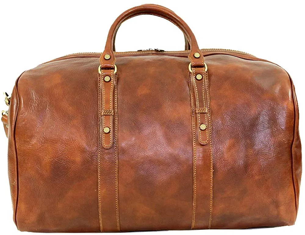 BZNA Firenze Bag Nicola Medio cognac Weekender Reisetasche Business Bag Italy Handtasche Tasche Leder Neu