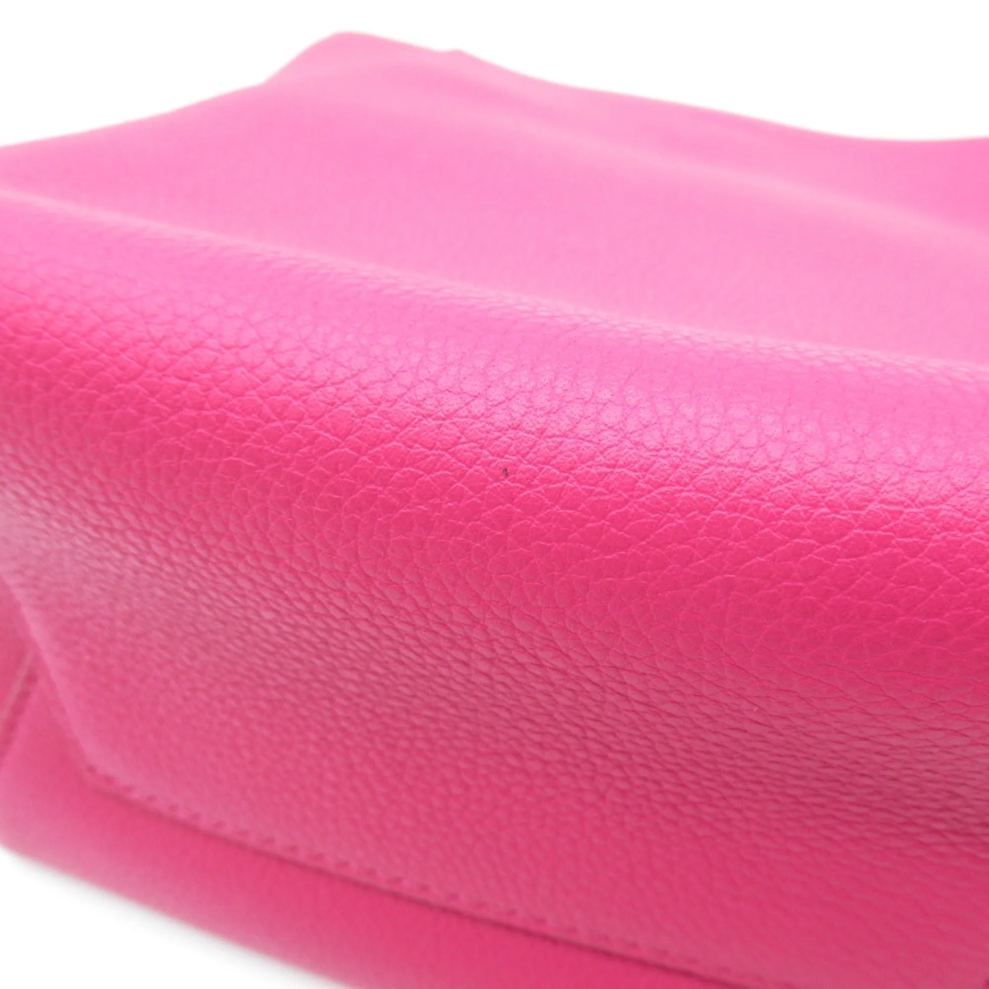 Celine Sangle Bucket Shoulder Bag Pink leather