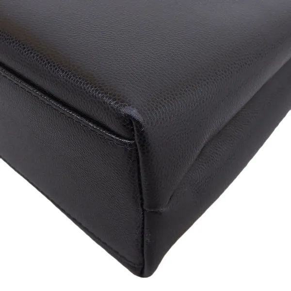 CHANEL Around 1998 Made Caviar Skin Turn-Lock Handle Bag Black