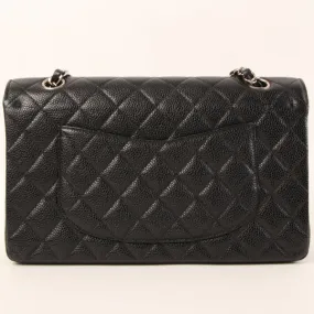 CHANEL Around 2000 Made Caviar Skin Classic Flap Chain Bag 25Cm Black