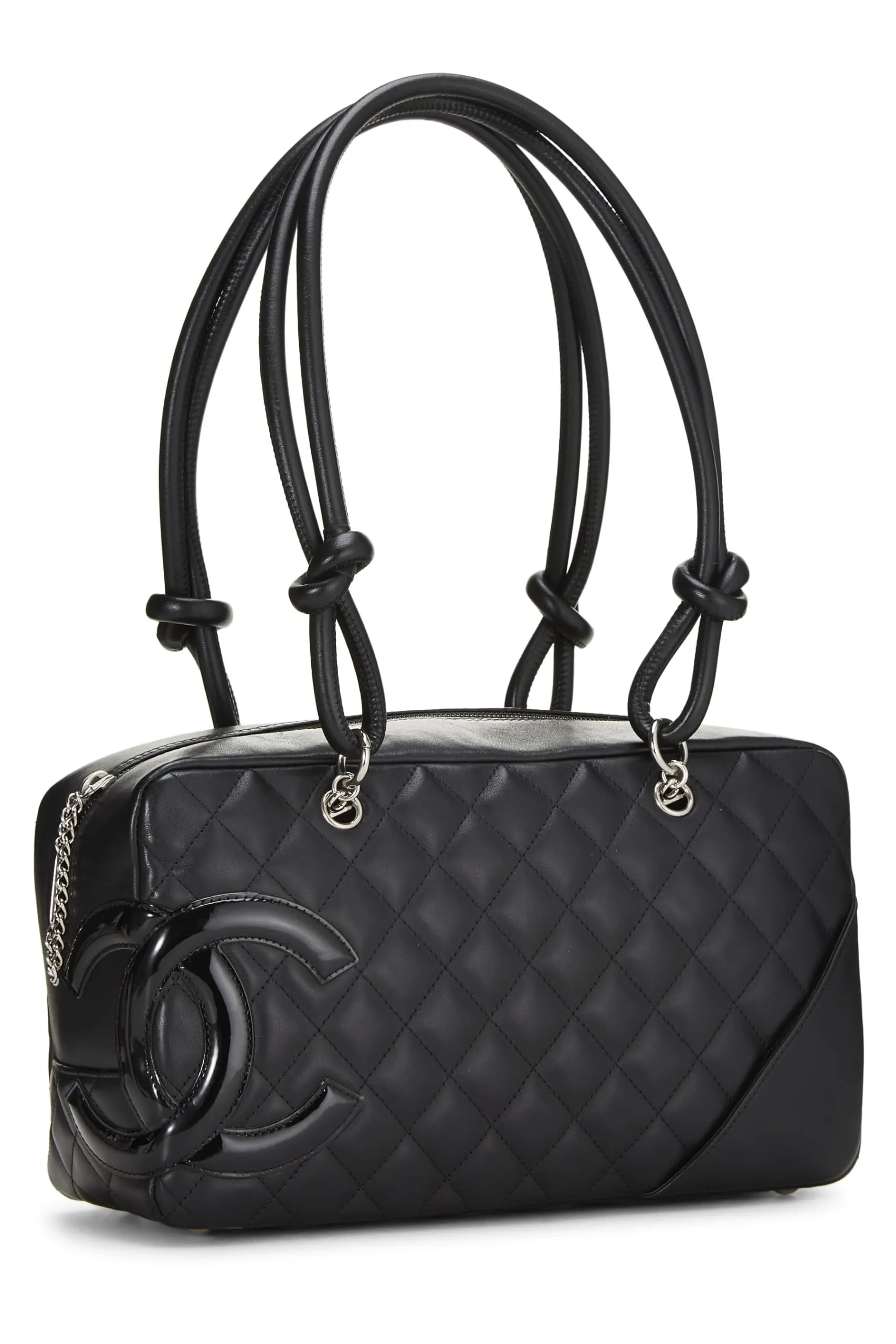Chanel,  Black Calfskin Cambon Bowler, Black