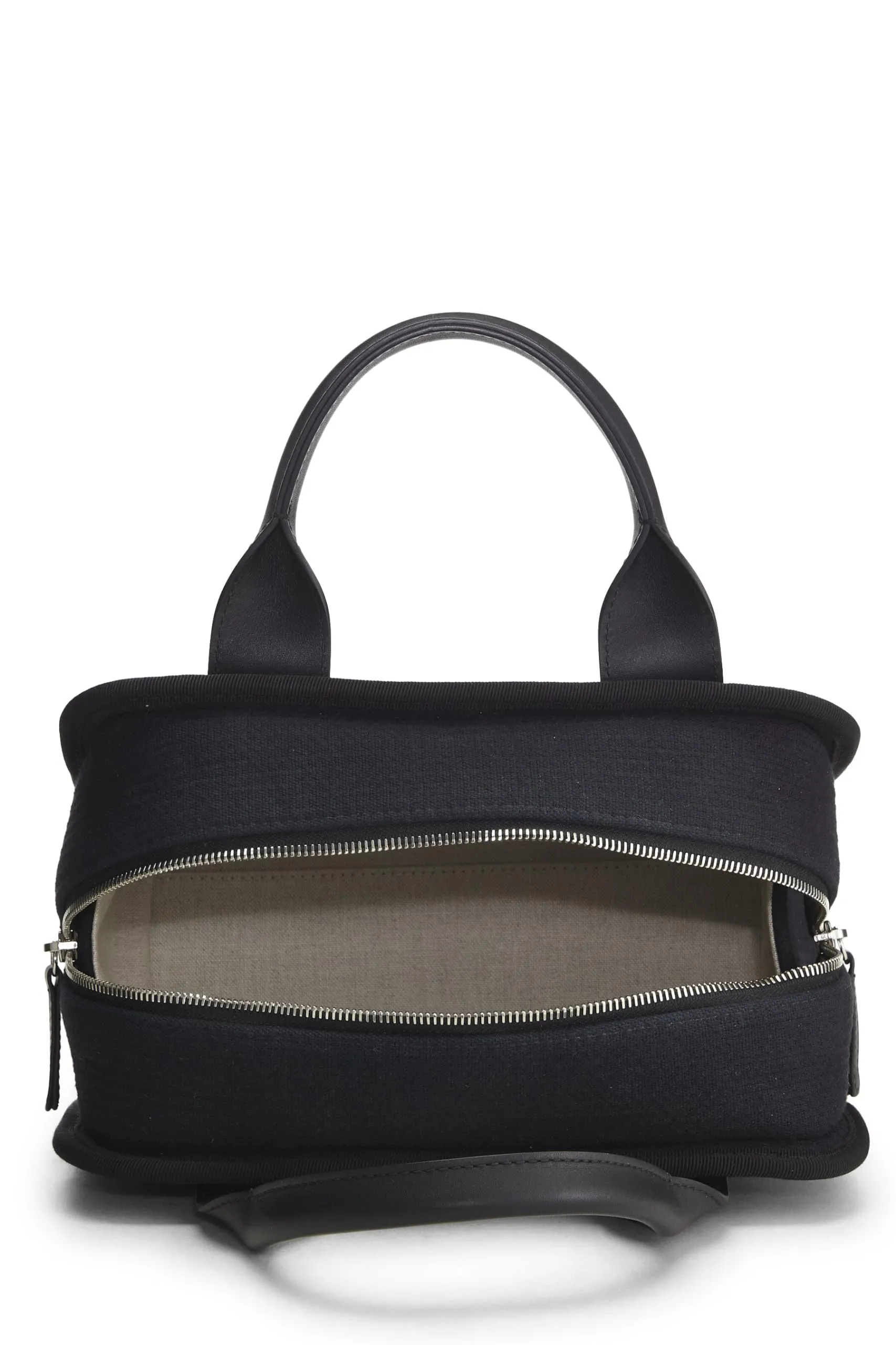 Chanel,  Black Canvas Deauville Bowler, Black