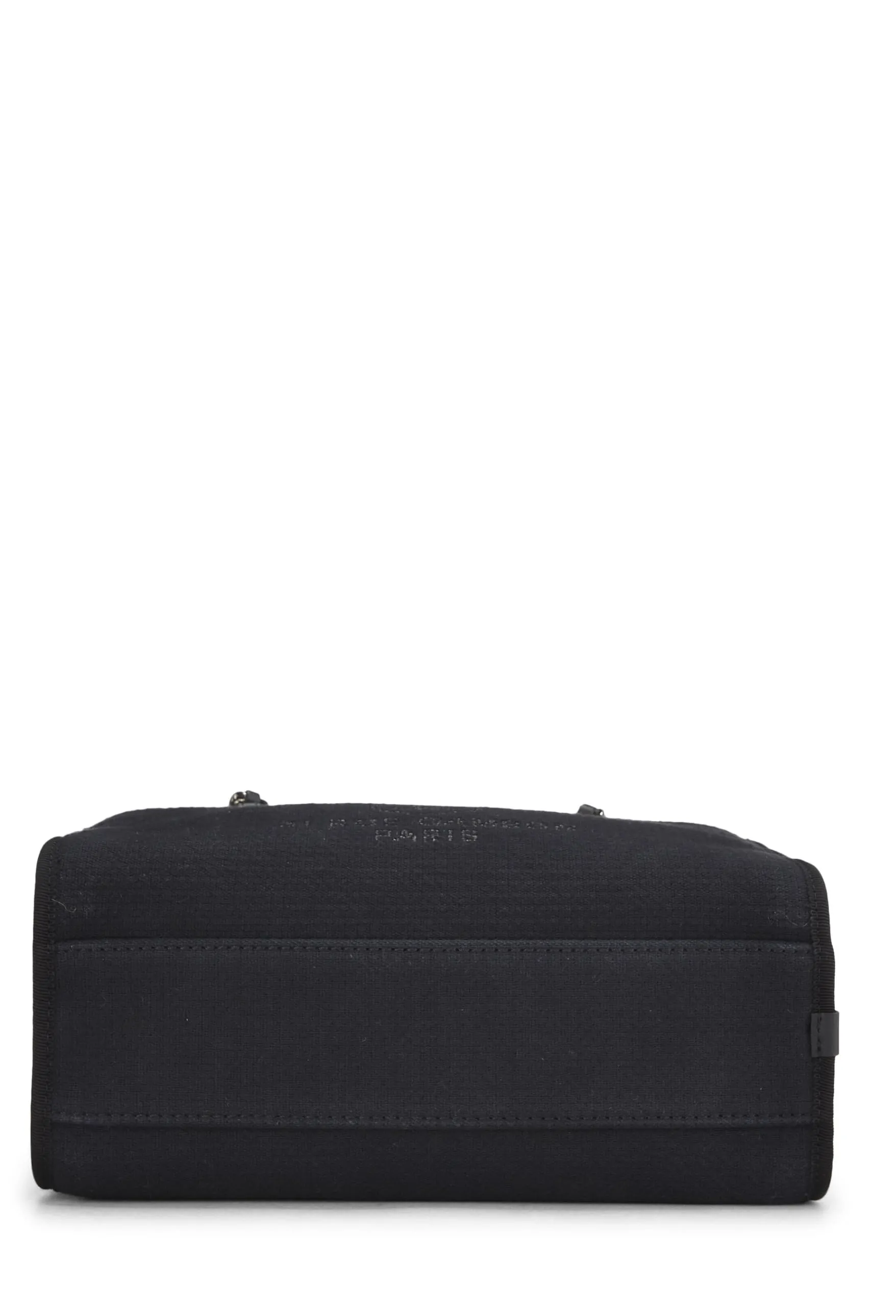 Chanel,  Black Canvas Deauville Bowler, Black