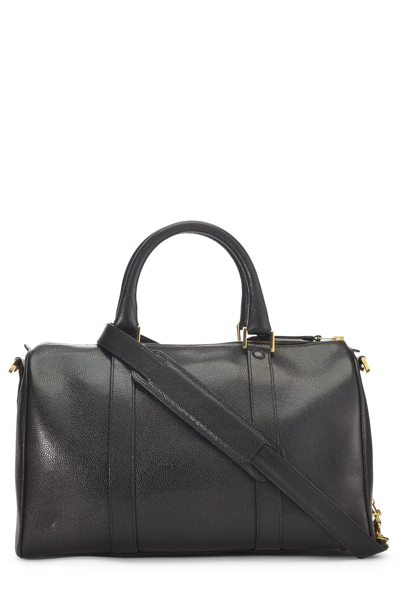 Chanel,  Black Caviar Boston Small, Black