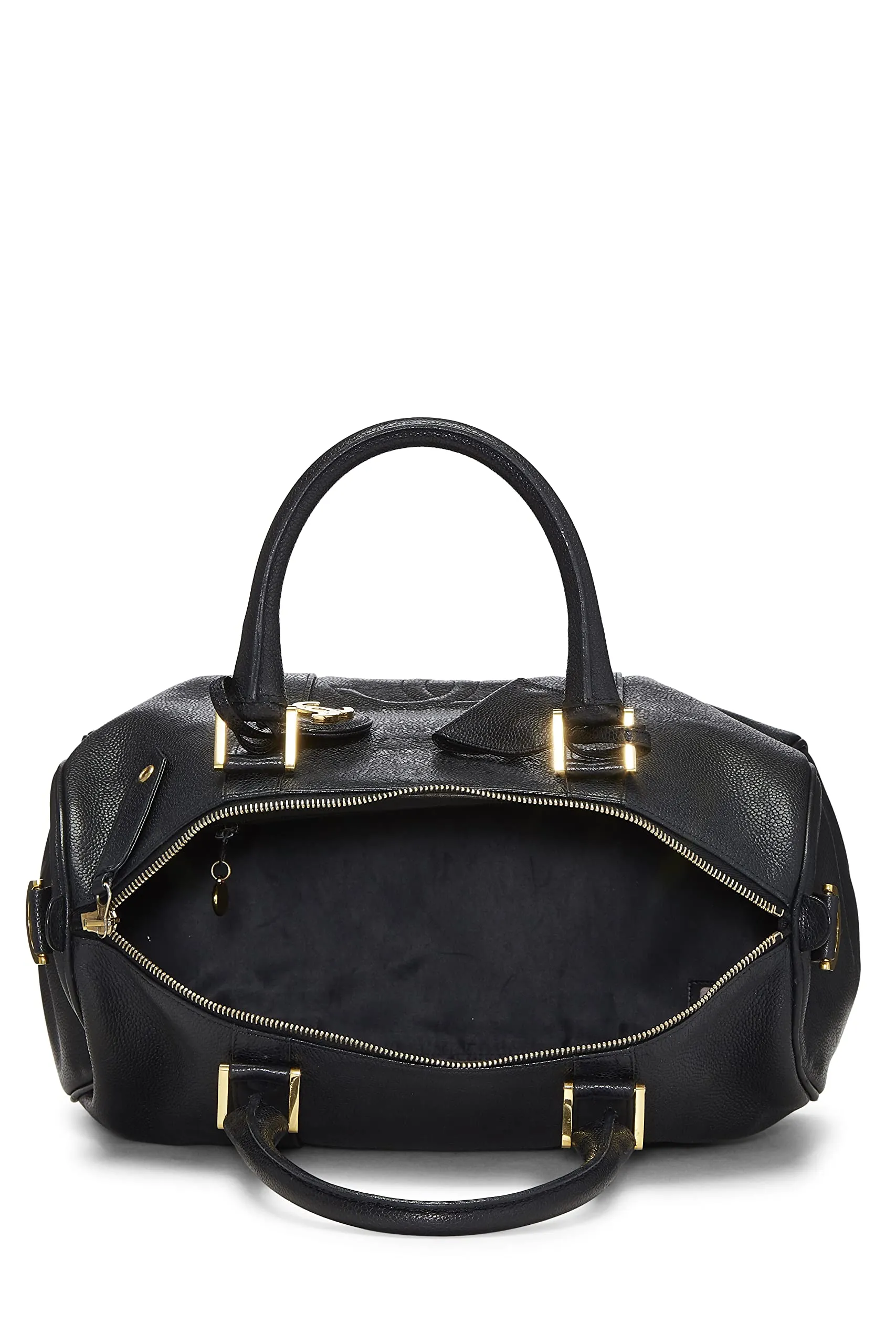 Chanel,  Black Caviar Boston Small, Black