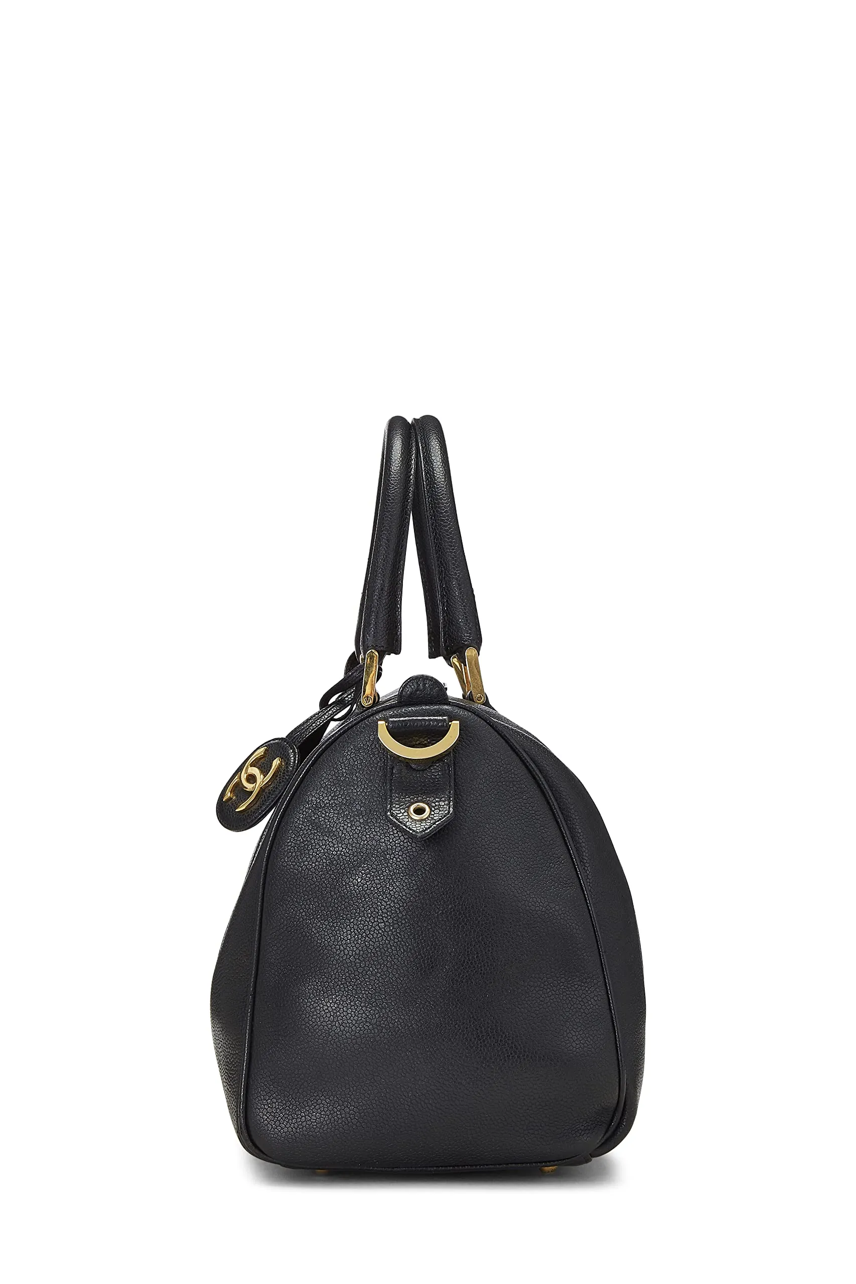 Chanel,  Black Caviar Boston Small, Black