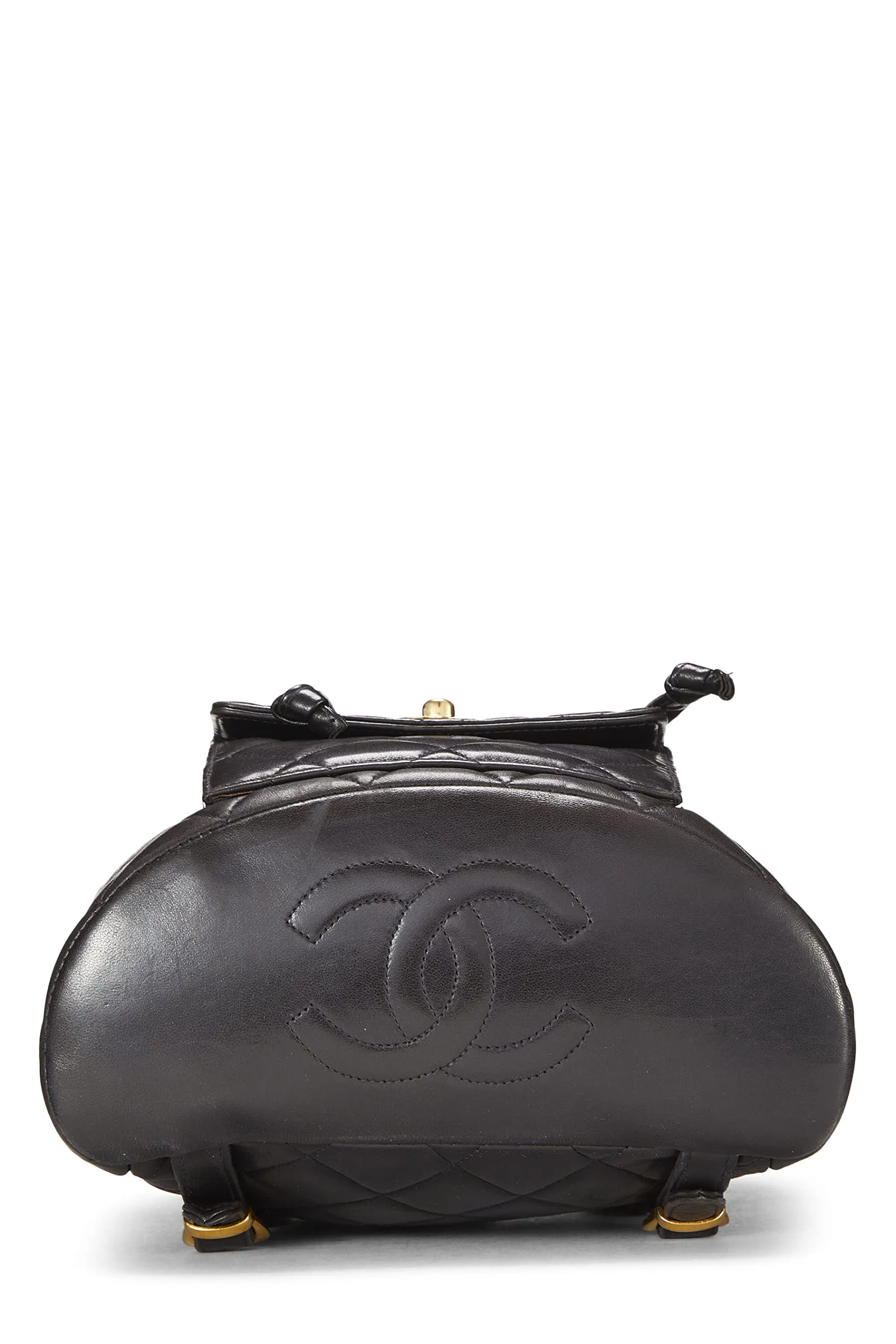 Chanel,  Black Quilted Lambskin Classic Backpack Medium, Black