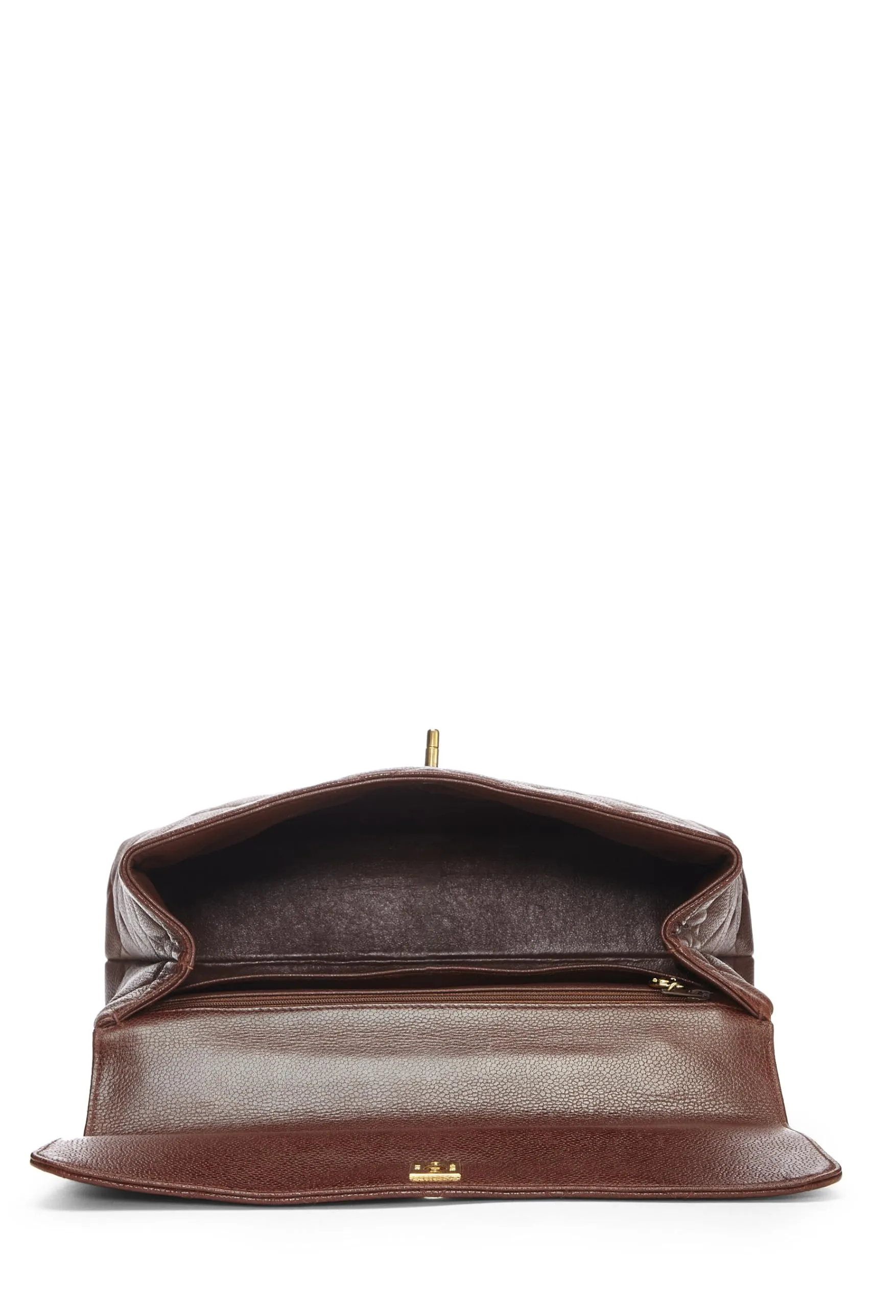 Chanel,  Brown Quilted Caviar Kelly, Brown