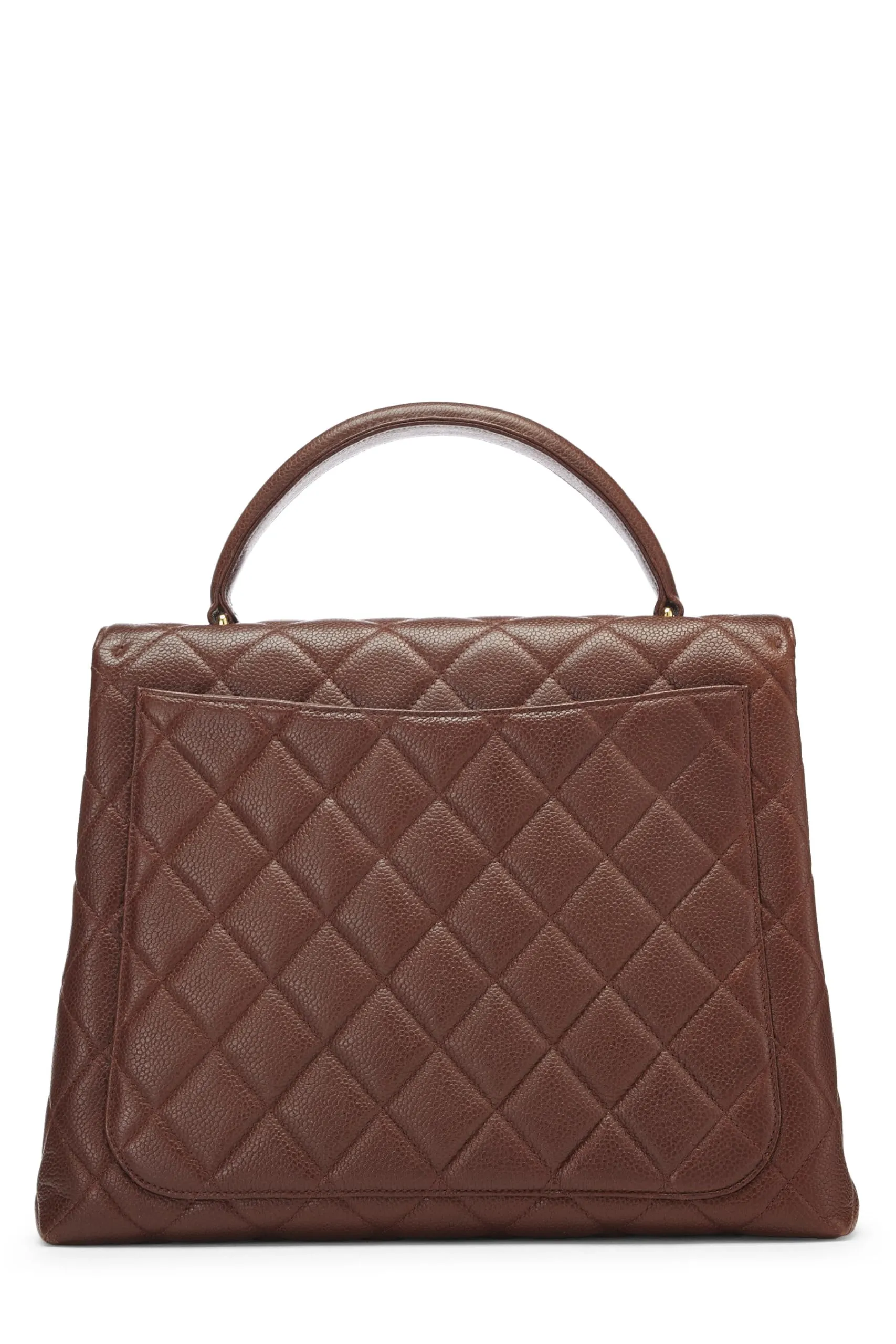 Chanel,  Brown Quilted Caviar Kelly, Brown