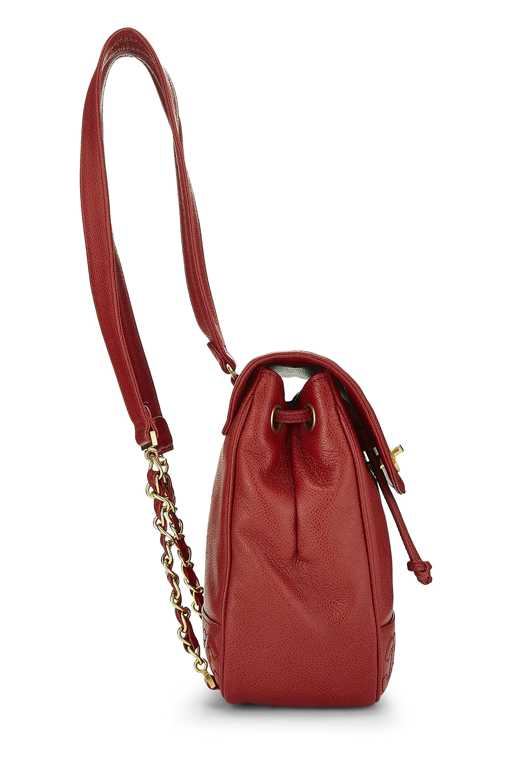 Chanel,  Red Caviar 3 'CC' Backpack Medium, Red