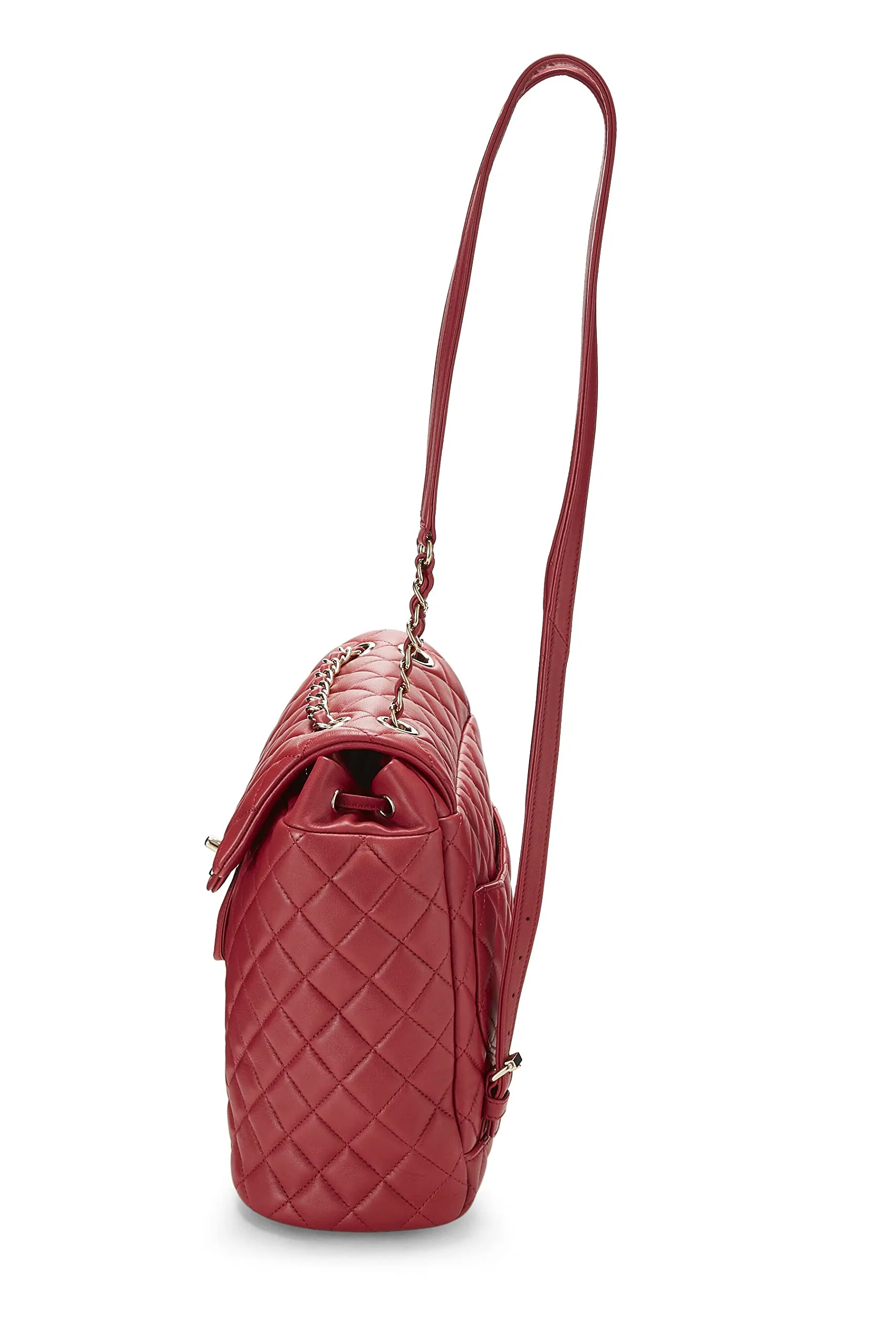 Chanel,  Red Quilted Lambskin Urban Spirit Backpack Small, Red