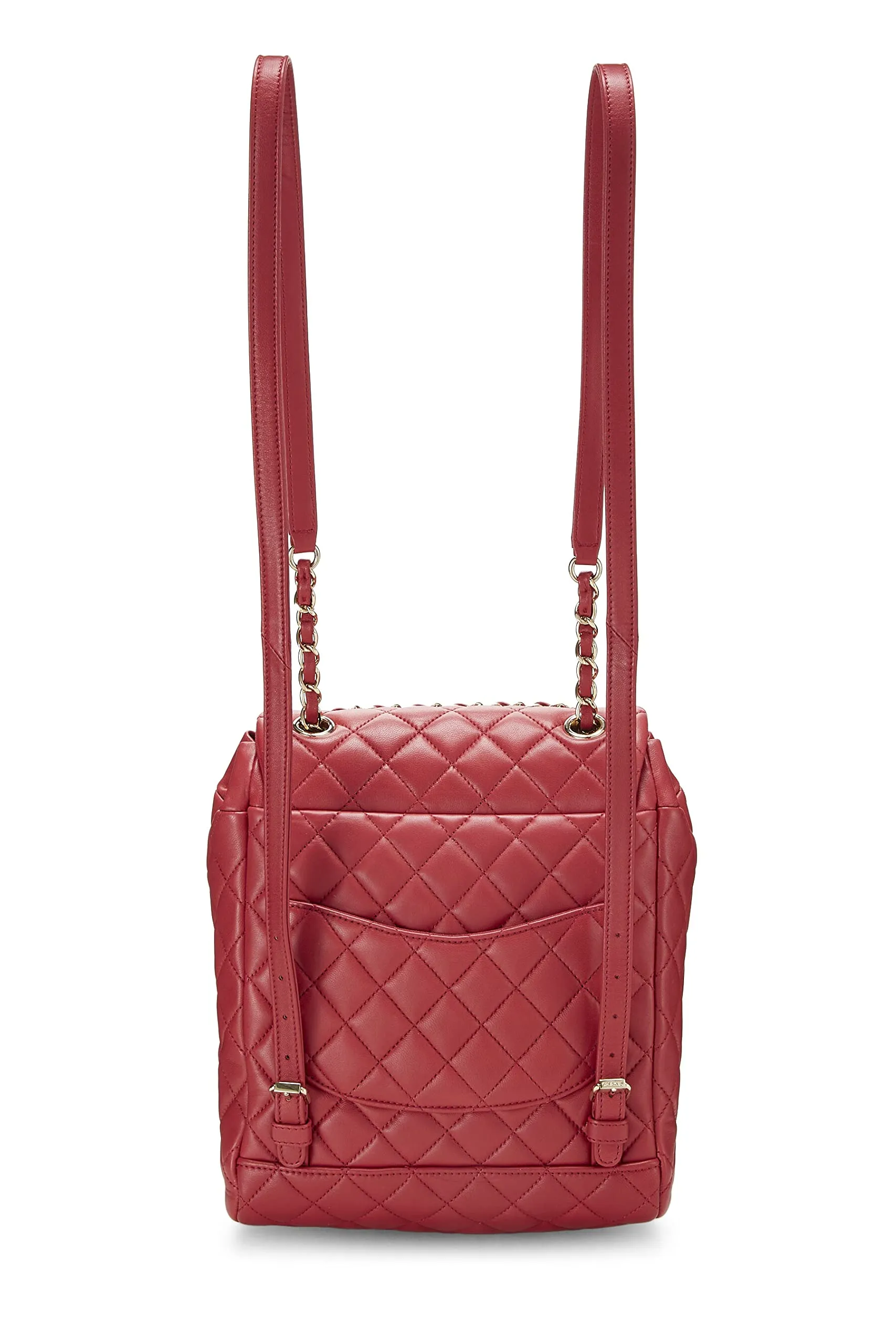Chanel,  Red Quilted Lambskin Urban Spirit Backpack Small, Red