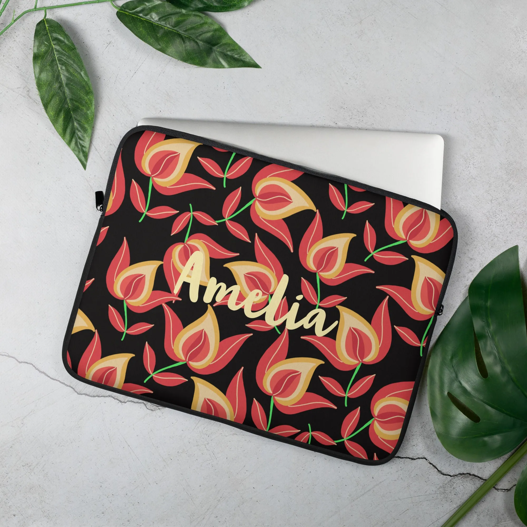 Dusky Charm Personalized Laptop Sleeve