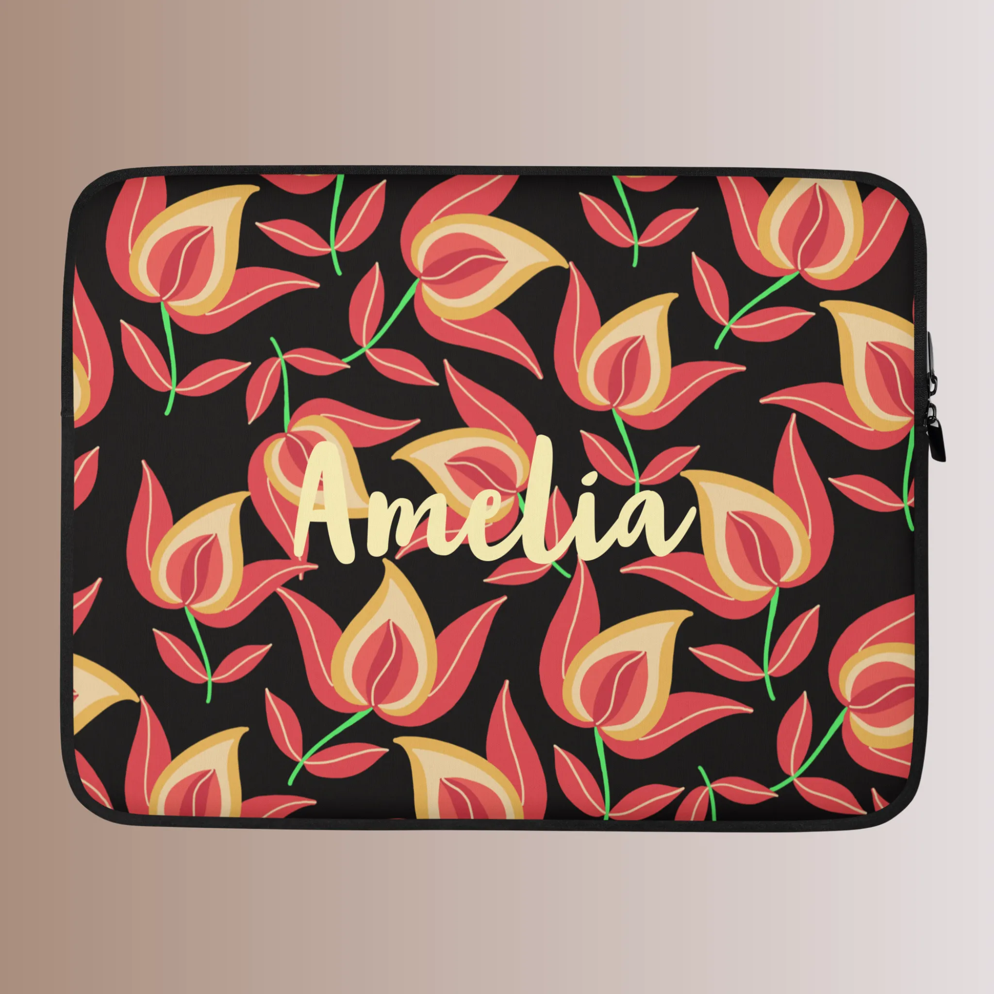 Dusky Charm Personalized Laptop Sleeve