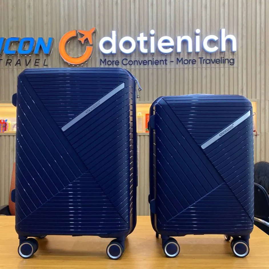 Luggage PP for travel carry on luggage, check in luggage, with 04 Spinner Wheels - Navy- VL077