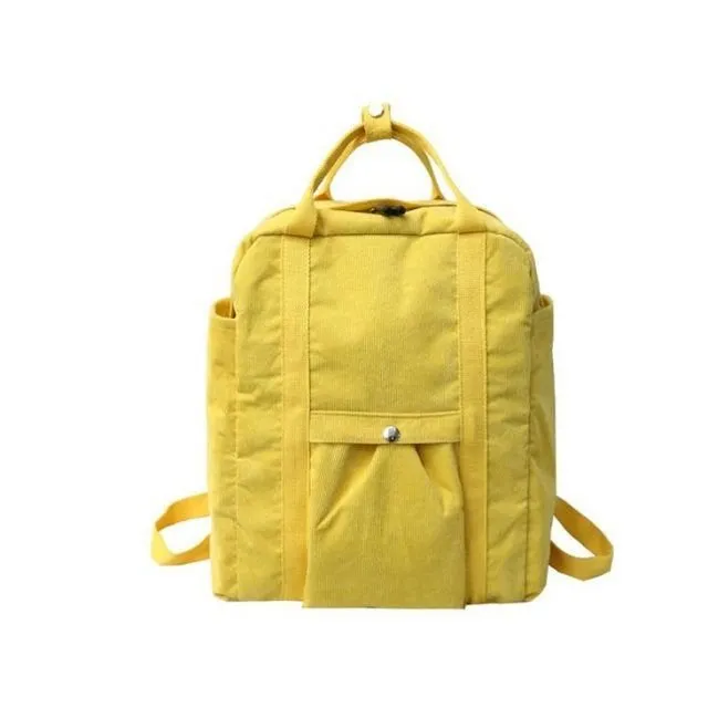 Pure Color Canvas Backpack