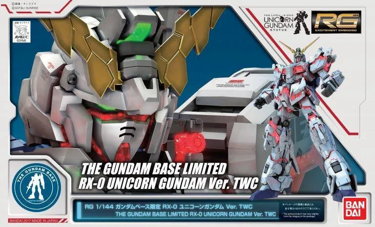 RG The Gundam Base Limited RX-0 Unicorn Gundam Ver. TWC